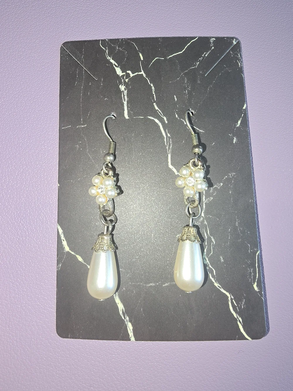 Classic Pearl Drop Earrings - White Faux Pearl Dangles